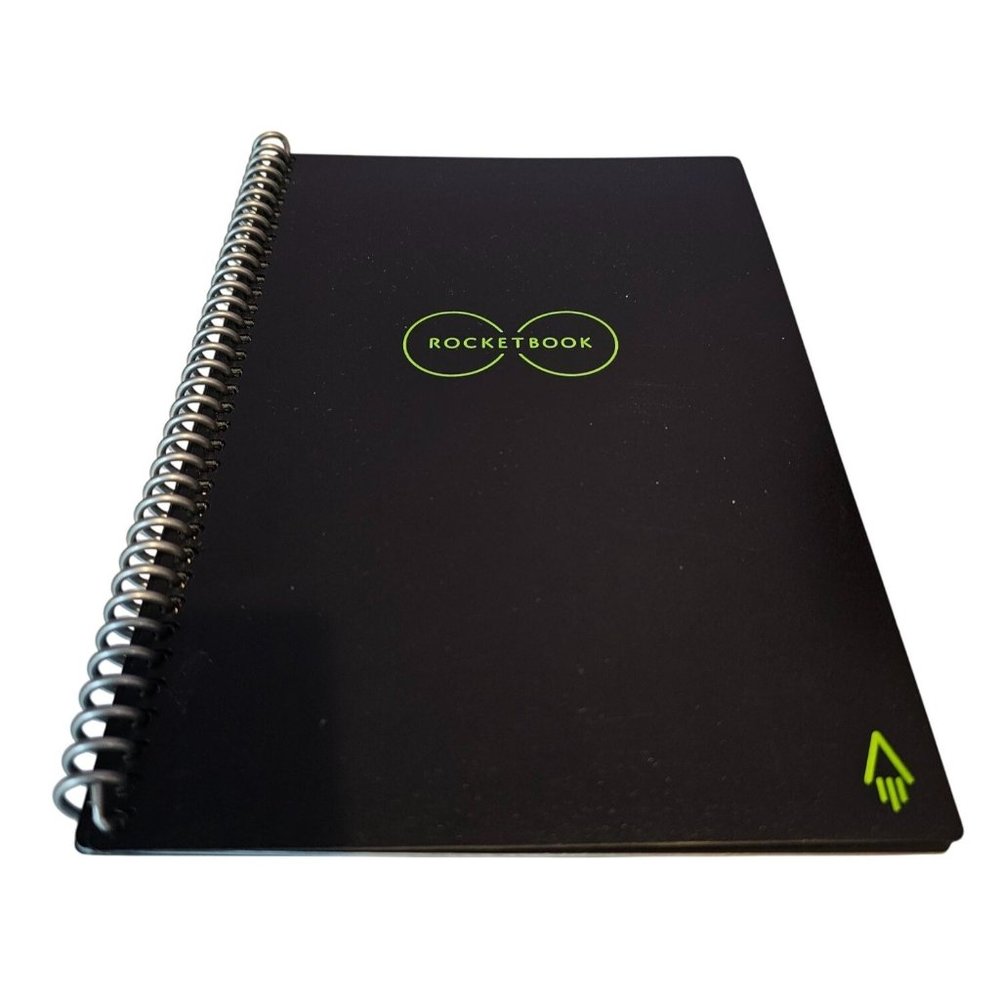 Rocketbook Core Reusable Smart Notebook Black Spiral Bound Eco Friendly NO PEN